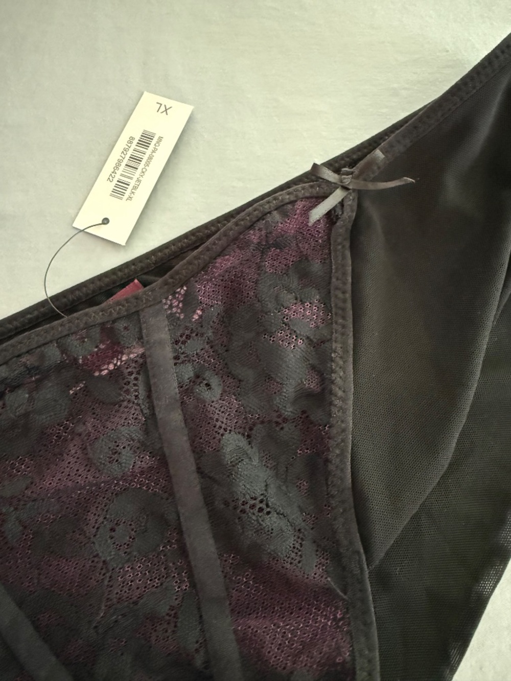 Hot Pink & Black Lace Push Up Bra Set - Adore Me - Size 38C, New - Picture 7 of 9